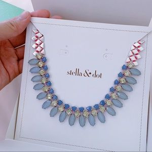 Stella & Dot Blue Jeweled Statement Necklace
